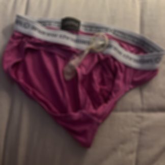 AC Pink briefs & c*m filled c0ndom