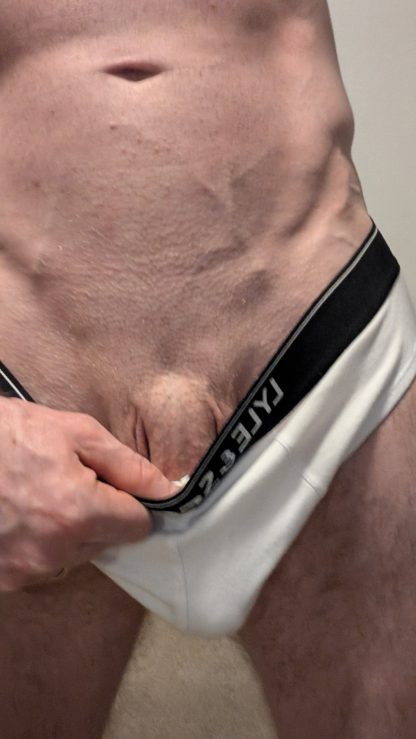 Johnnys sweaty undies’ righty whities