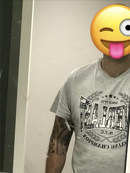 West Country Postie’s sweaty t-shirt