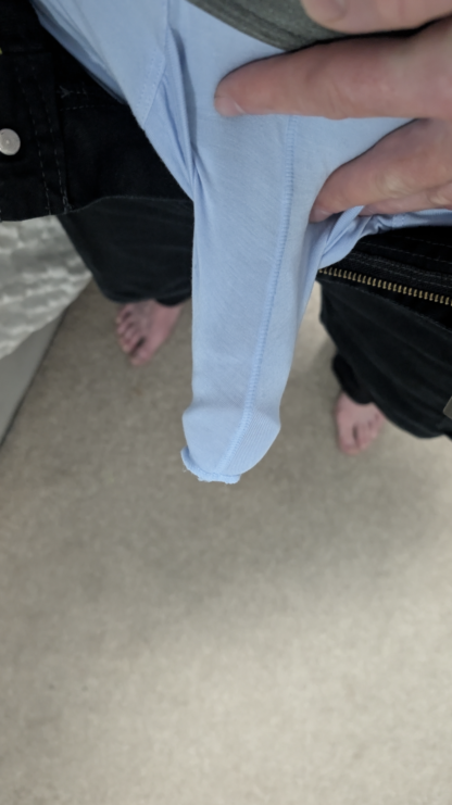 Johnnys sweaty undies' light blue boxers - Image 3