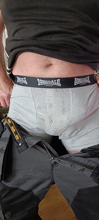 Bluelight's Dirty torn grey boxers