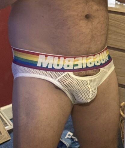 MasculineMusk's Sweaty aussieBum White Mesh Briefs – High Musk