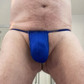 Safari's Bright blue G-string