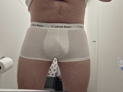HungHairyLadLondon's White CK boxer size M male scented - Image 3
