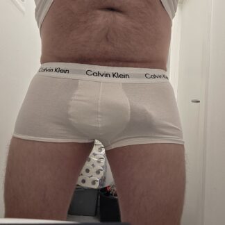 HungHairyLadLondon's White CK boxer size M male scented