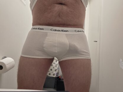 HungHairyLadLondon's White CK boxer size M male scented