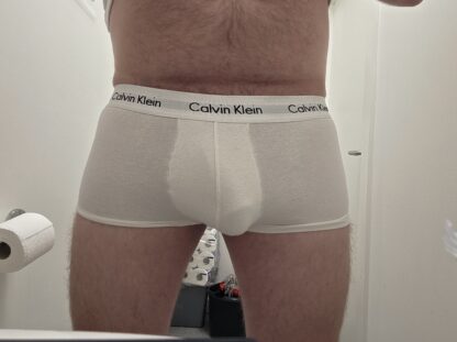 HungHairyLadLondon's White CK boxer size M male scented - Image 2